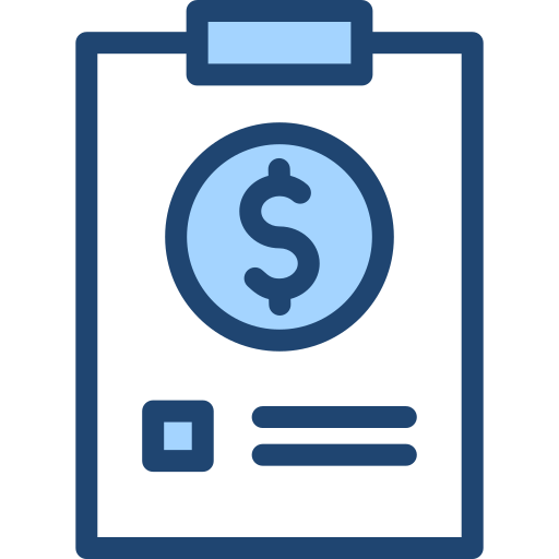 Invoice Generic Blue icon