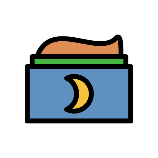 crema de noche icono gratis