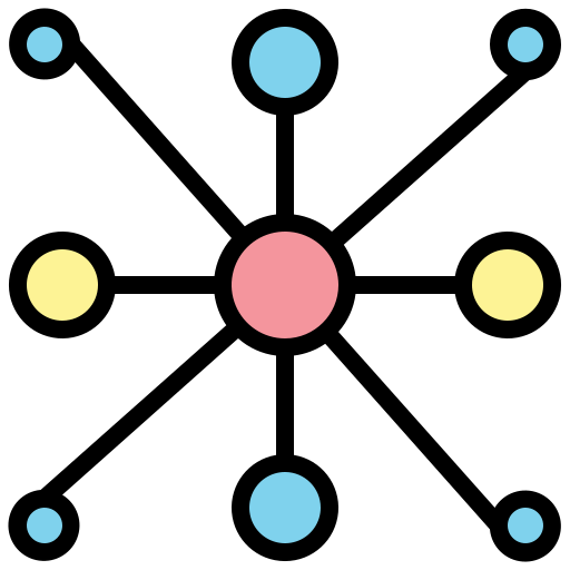 Network Generic Outline Color Icon