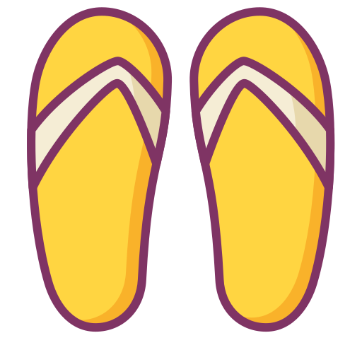 Flip flops Generic Outline Color icon