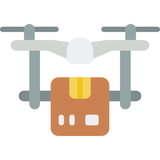 entrega de drones icono gratis