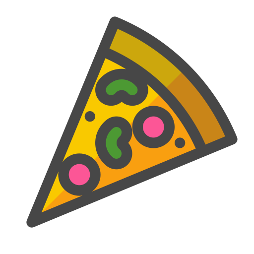 Pizza slice Generic Outline Color icon