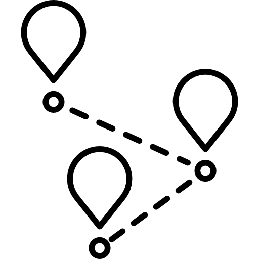 itinéraire Icône gratuit