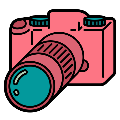 picture of a camera clipart pink