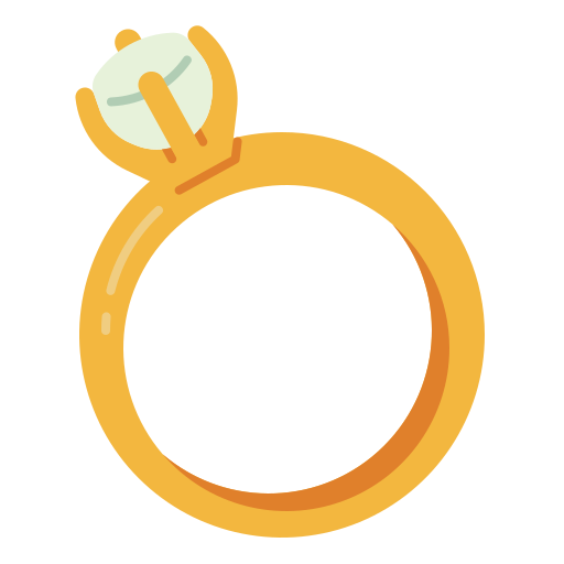 Wedding rings Ultimatearm Flat icon