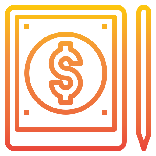 dinero en línea icono gratis