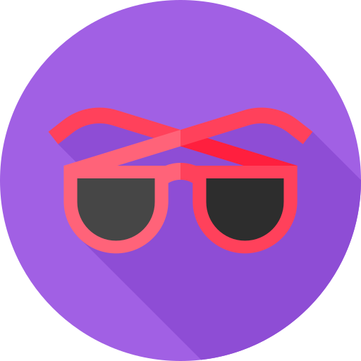 Sunglasses Flat Circular Flat icon