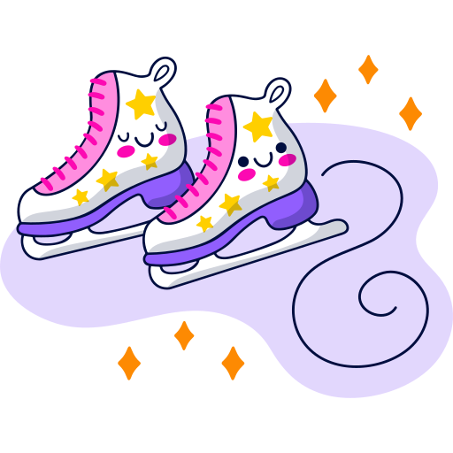 Ice skating Stickers - Free sports and competition Stickers