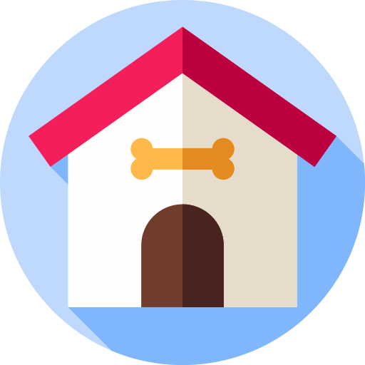 Dog house Flat Circular Flat icon