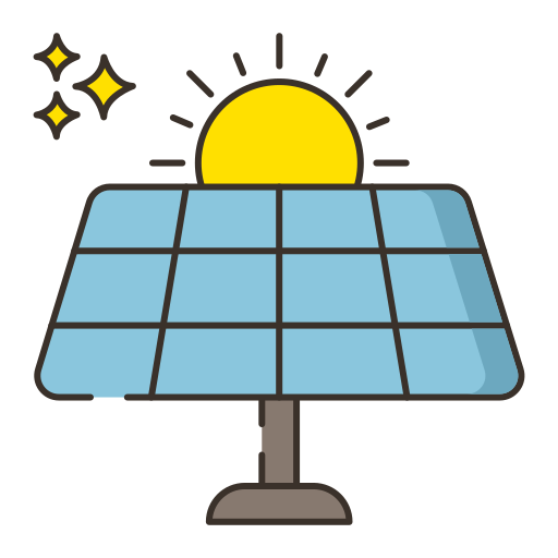 Solar panel Flaticons Lineal Color icon