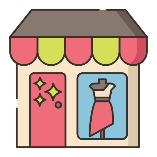 Retail store Flaticons Lineal Color icon
