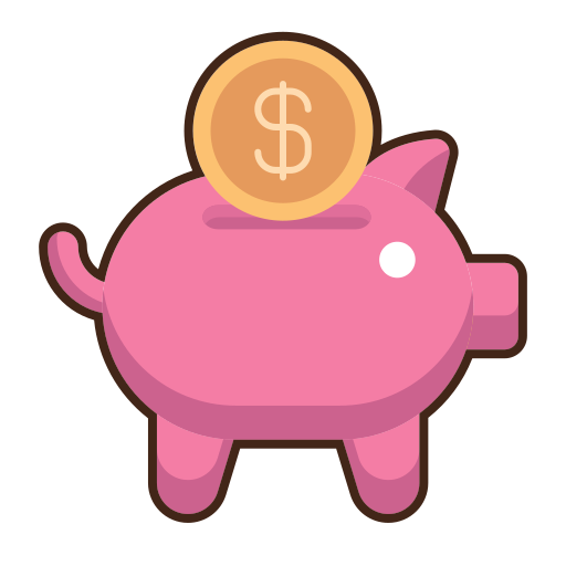 Piggy bank Flaticons Lineal Color icon