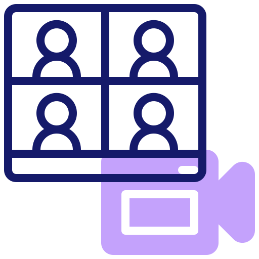 reunión en línea icono gratis