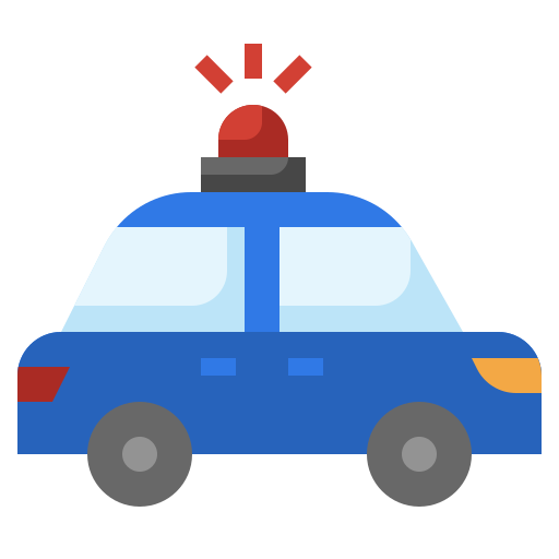 coche de policía icono gratis