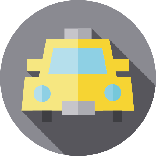 Taxi Flat Circular Flat Icon