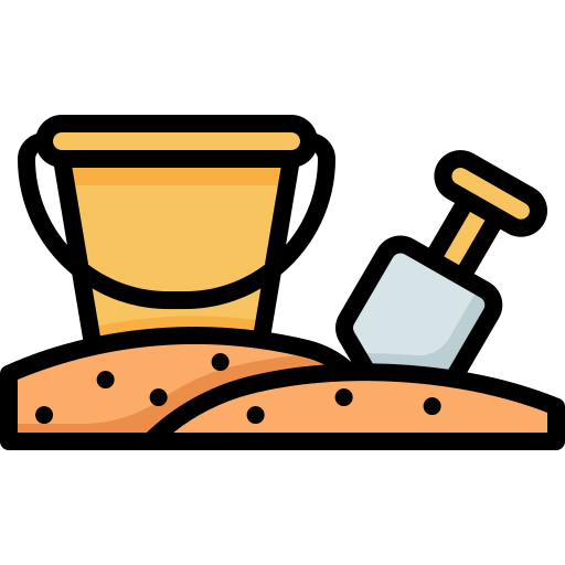 Sand bucket Generic Outline Color icon