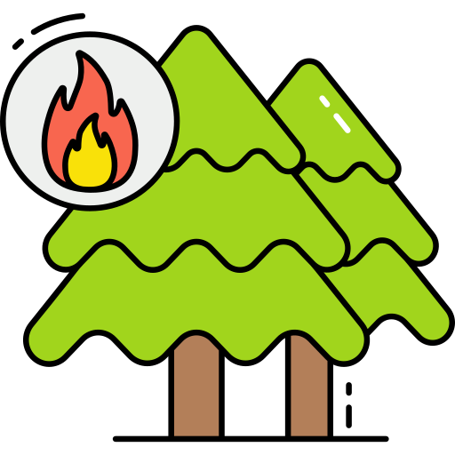 Forest fire free icon Forest fire free icon