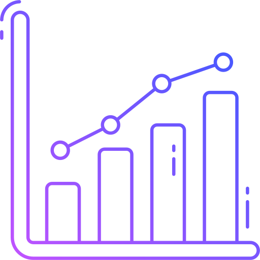 tabla de crecimiento icono gratis