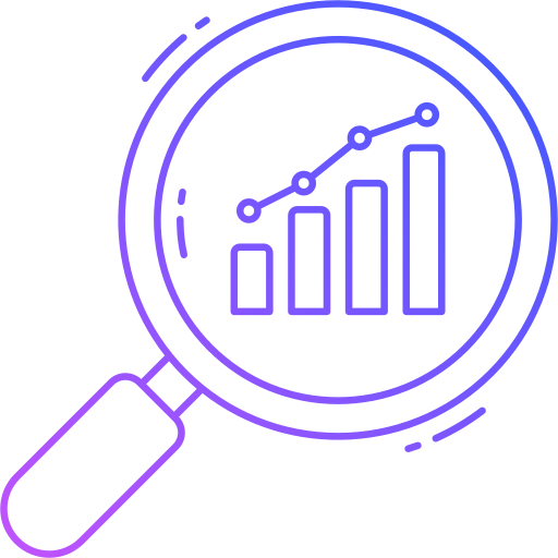 investigación de mercado icono gratis