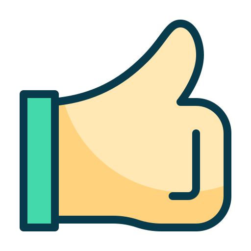 Thumb up Generic Outline Color icon