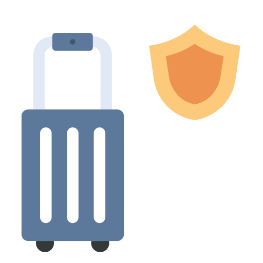 seguro de viaje icono gratis