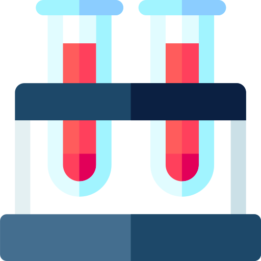 Test tubes Basic Rounded Flat icon