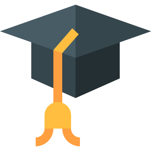 Mortarboard Basic Straight Flat icon