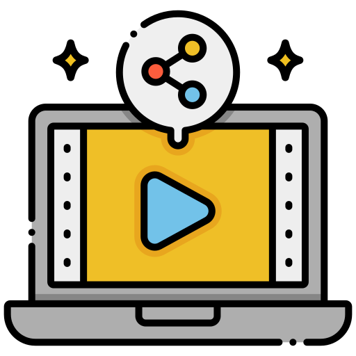 compartir video icono gratis