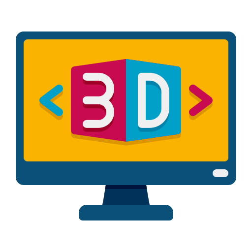 programación 3d icono gratis