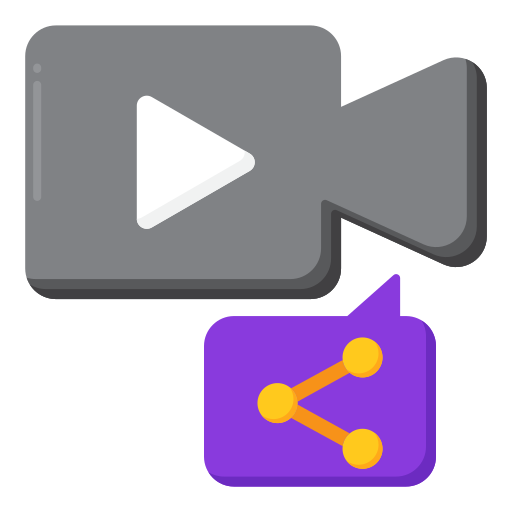 compartir video icono gratis