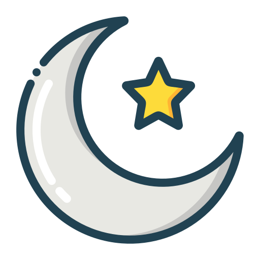 luna creciente icono gratis