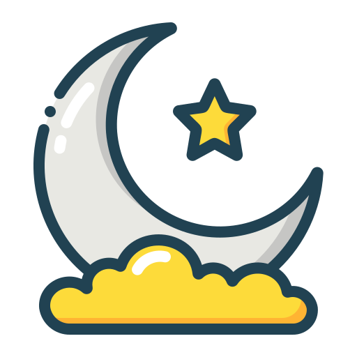 luna creciente icono gratis