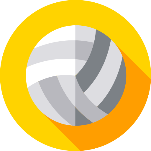 Volleyball Flat Circular Flat icon