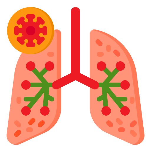 Lungs srip Flat icon