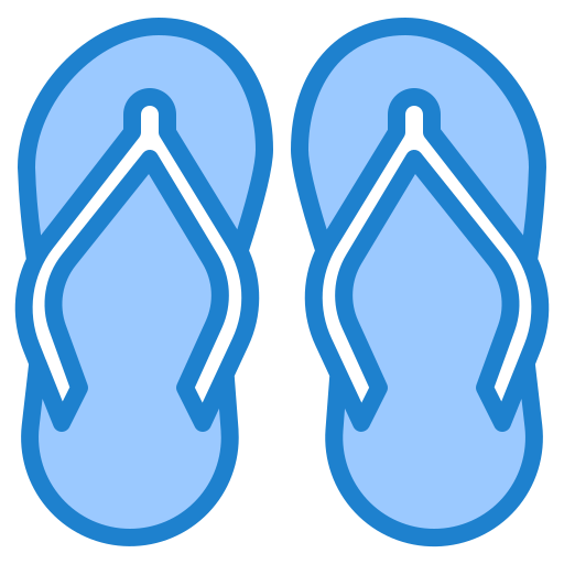 Flip flops srip Blue icon
