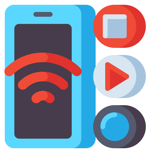 Online streaming free icon