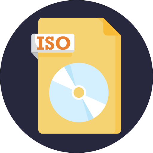 extensión iso icono gratis