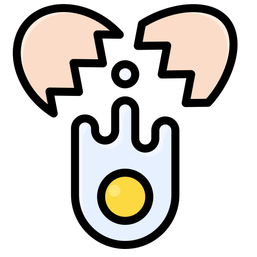 Cracked egg Generic Outline Color icon