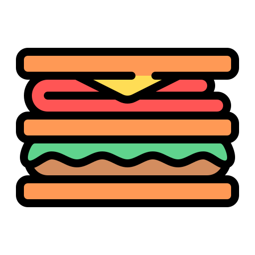 Sandwich Generic Outline Color icon