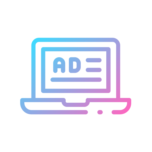 anuncios en línea icono gratis