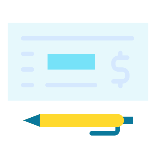 Bank check free icon
