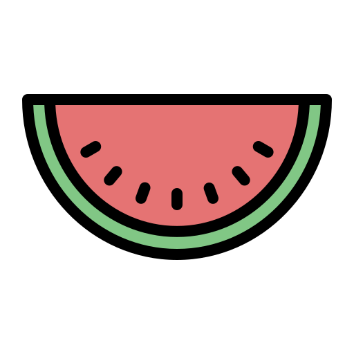 Watermelon Generic Outline Color icon