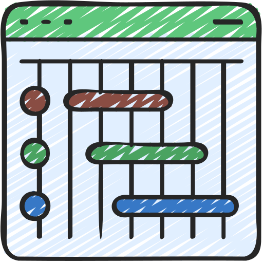 gráfico de gantt icono gratis