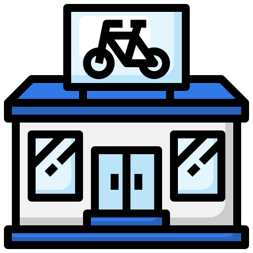 tienda de bicicletas icono gratis