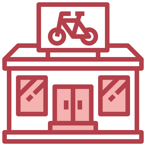 tienda de bicicletas icono gratis