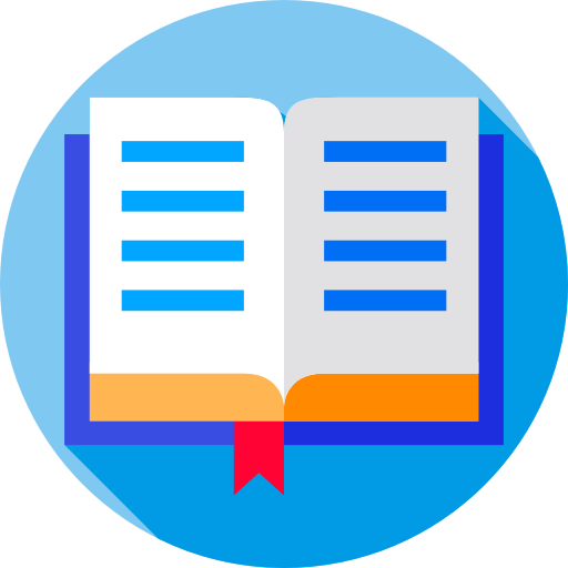 Open Book Flat Circular Flat Icon