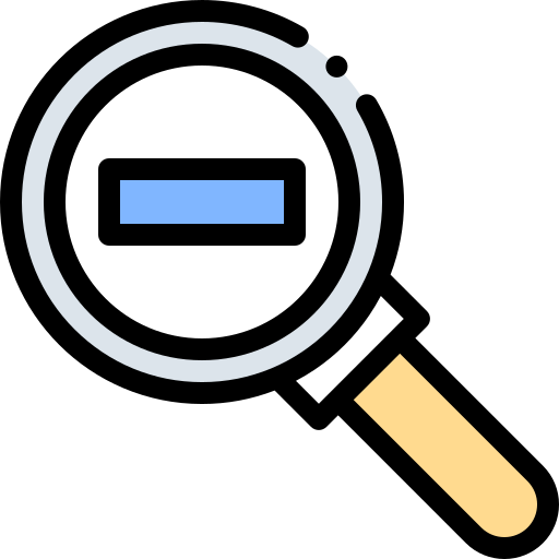 disminuir el zoom icono gratis