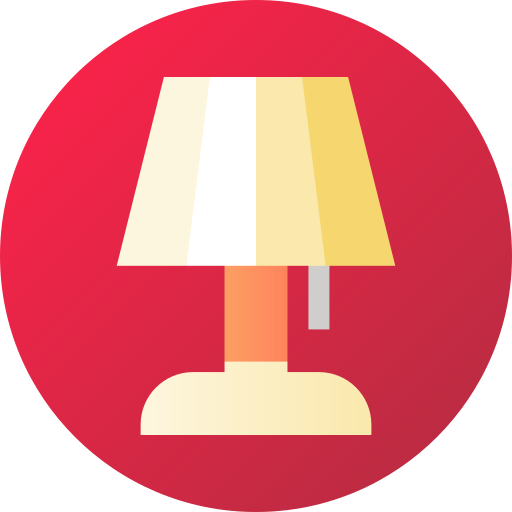 Table lamp Flat Circular Gradient icon