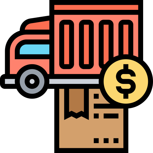 Shipping cost - Free transportation icons