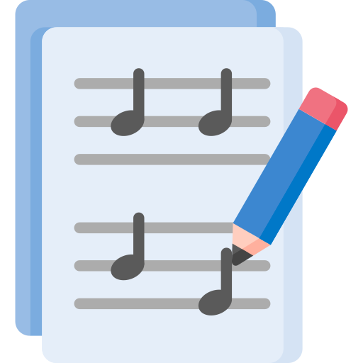 partitura musical icono gratis